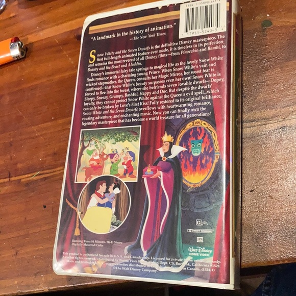 Walt Disney's Snow White&the Seven Dwarfs VHS1524 - Picture 3 of 5